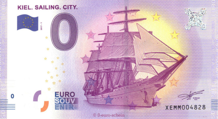 Gorch Fock na banknocie 0 euro