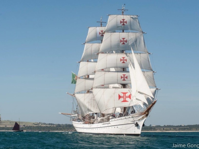 Żaglowiec portugalski Sagres poczas RDV 2017 w Sines