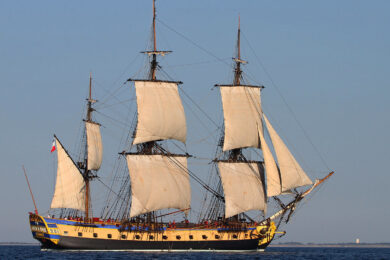 L'Hermione pod żaglami