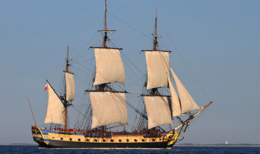 L'Hermione pod żaglami